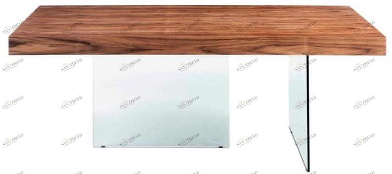 Angel Cerdá Прямоугольный обеденный стол из дерева и стекла Nature life 1028 Angel Cerda