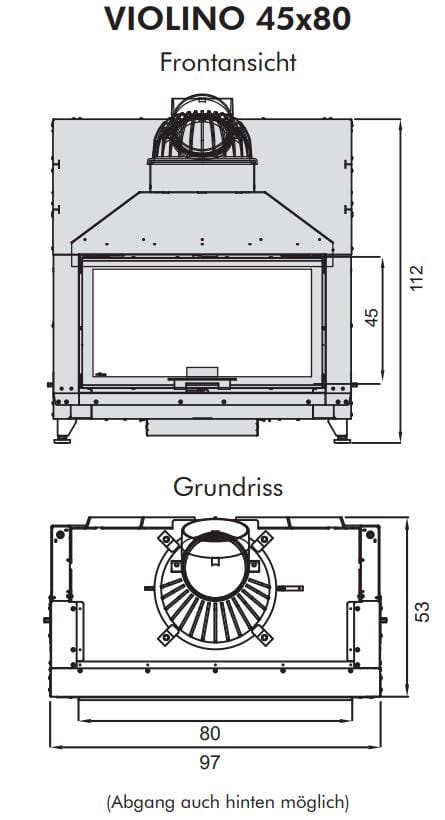 Стальной дровяной камин RÜEGG Скрипка ARCH-00094884 - Вид №5