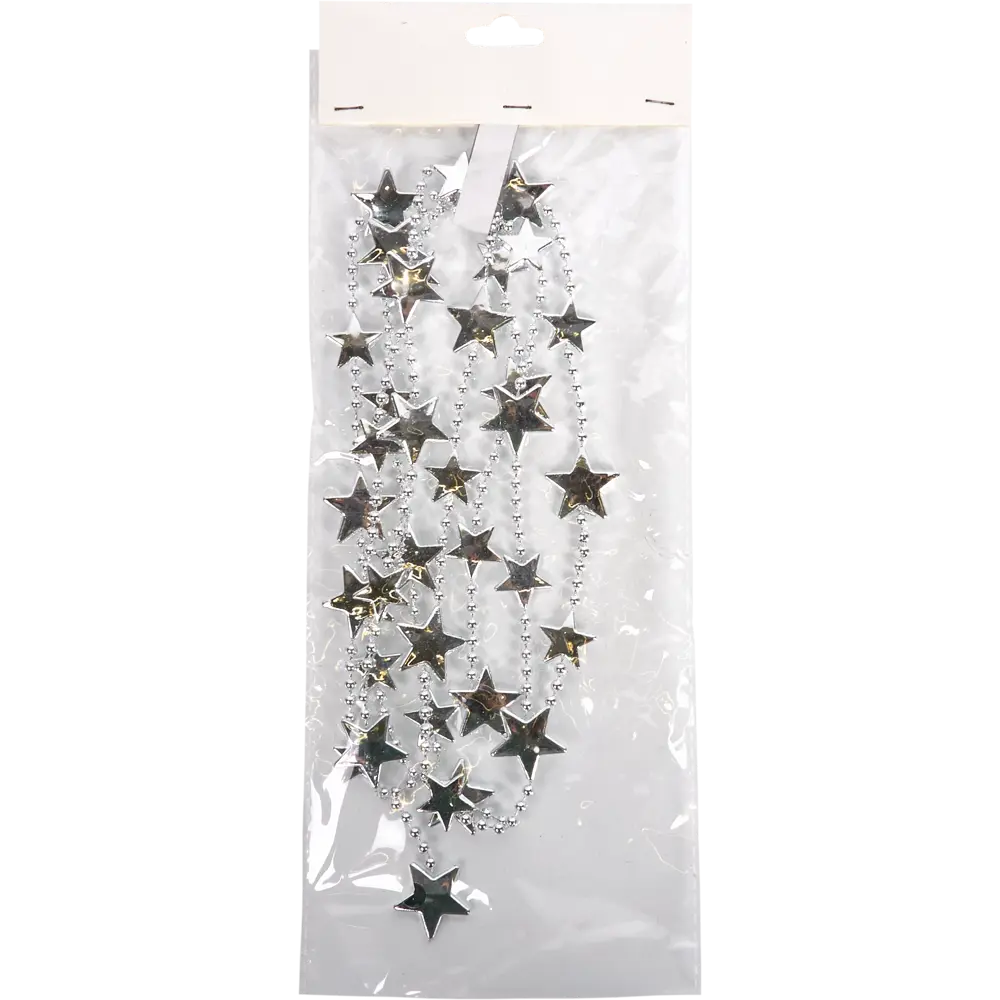 Гирлянда пластиковая Christmas "Звездочки" 180 см серебристый Santreyd STLM-2173942 - Вид №2