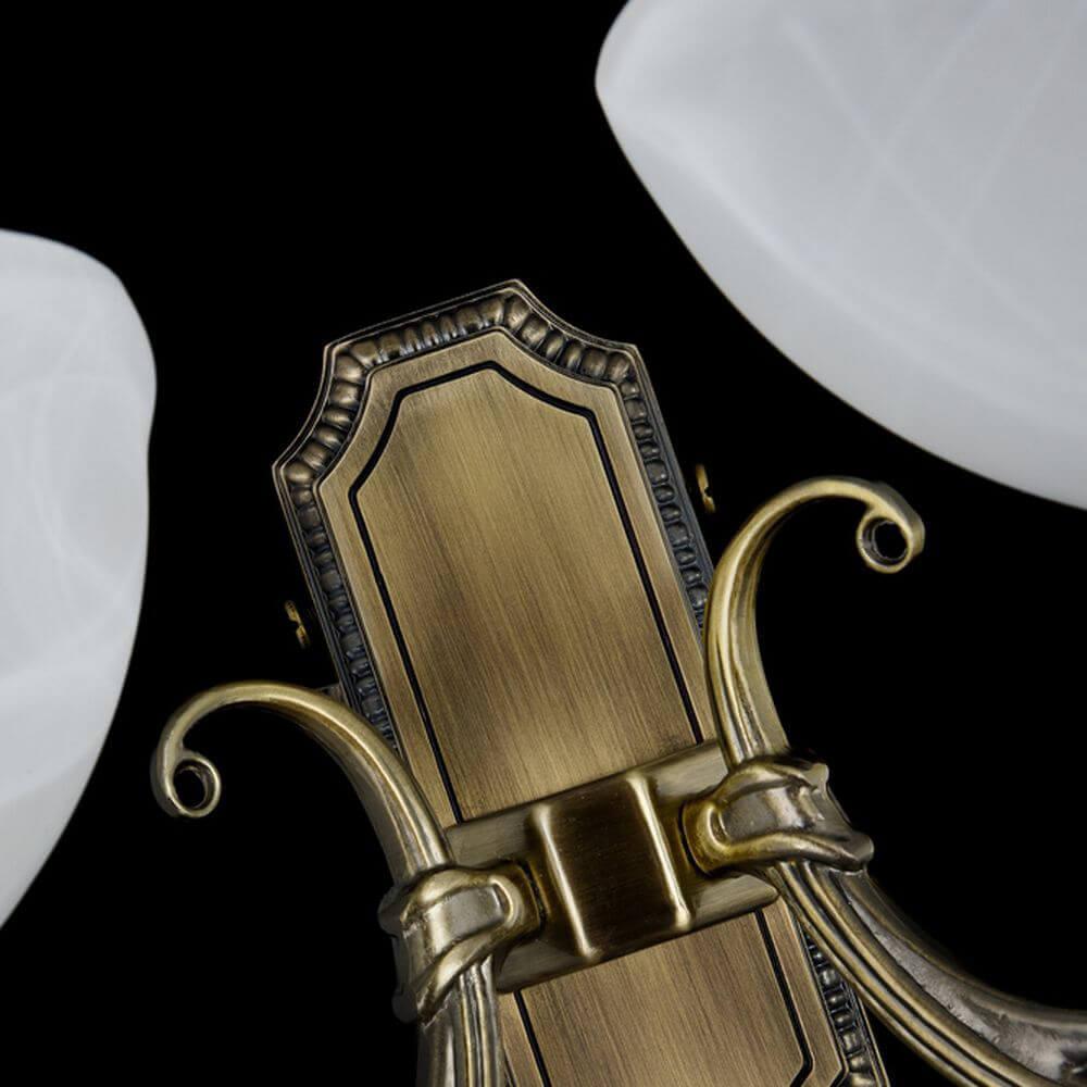 Бра со стеклянными плафонами на 2 лампы белое Herbert FR2012-WL-02-BZ FREYA HERBERT 00-3931090 Бежевый;бронза  - Вид №2