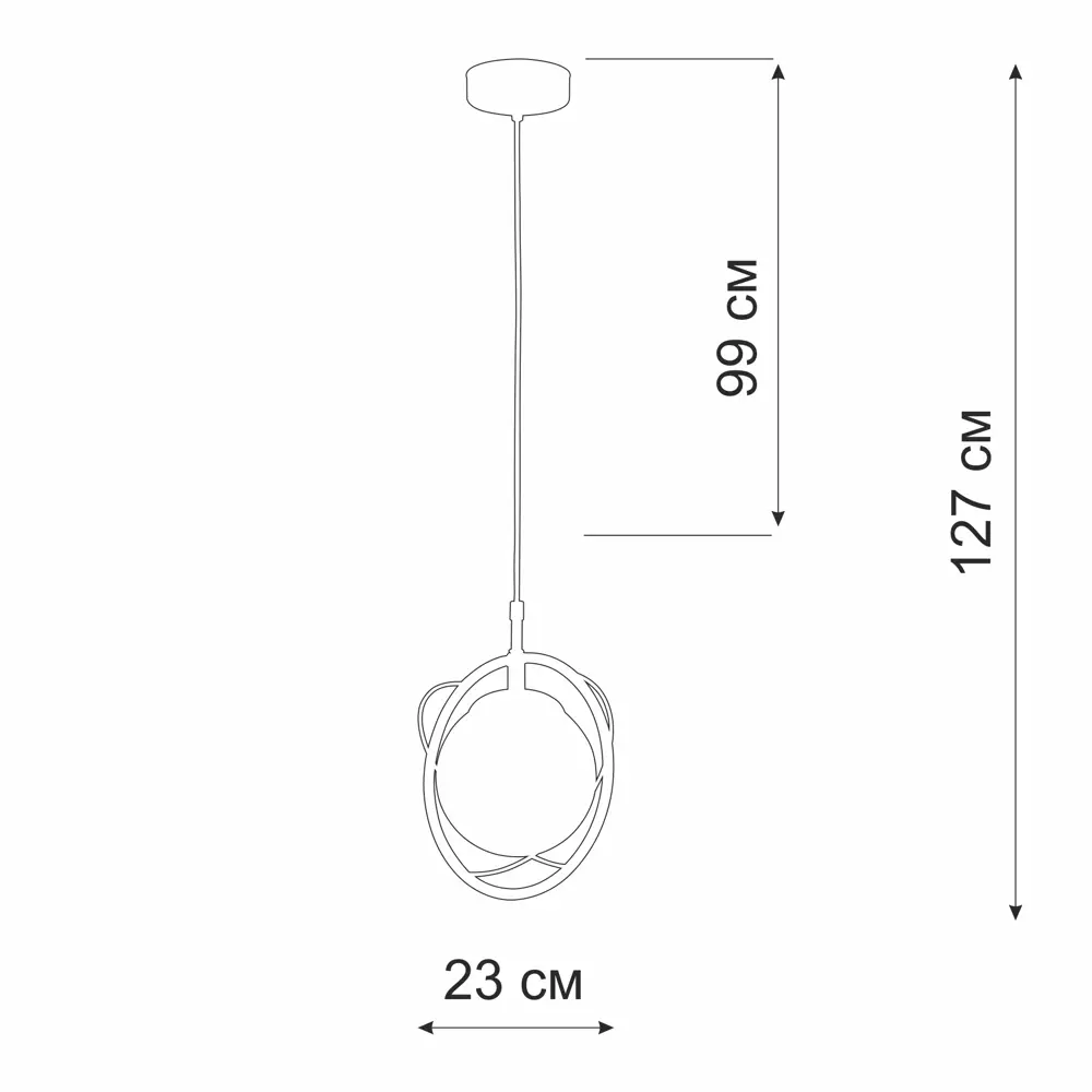 Подвесной светильник Vitaluce Агата 1 лампа 3м² Е14 цвет черный матовый STLM-2070501 - Вид №8