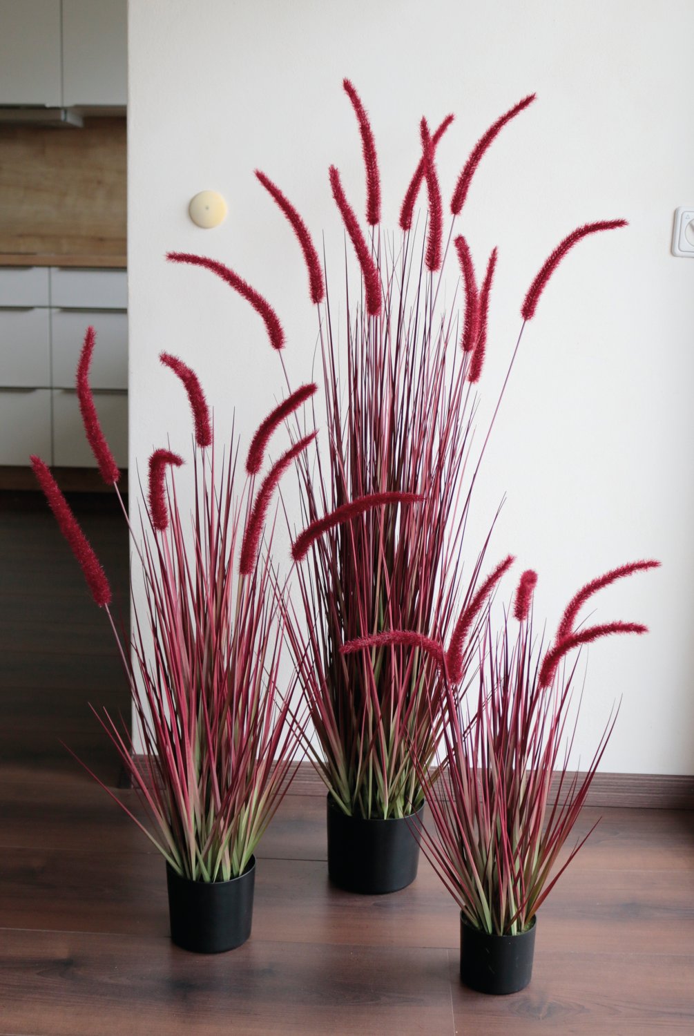 4867 498 a3 Искусственный пучок травы 'Chinese fountain grass' в горшке, 68 см, бордово-зеленый H-andreas 