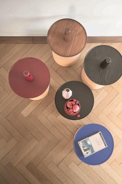 Bonaldo Высокий круглый деревянный журнальный столик sun-id-1501482 - Вид №4