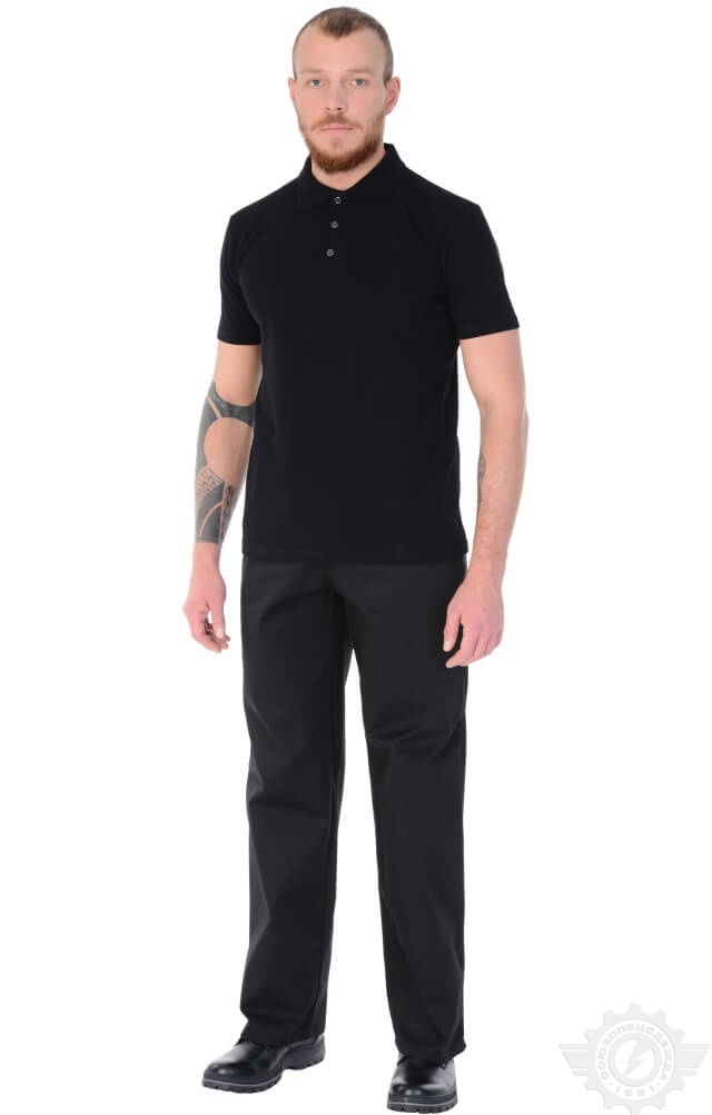 4958027 Тенниска-поло черная  Одежда для салонов красоты  размер 4XL (58) Спецодежда  - Вид №8
