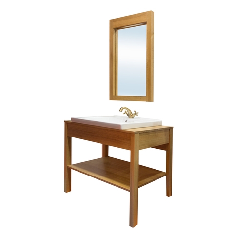 Зеркало Рига 60 см, массив дуба, лак, глянец, зеркальное полотно 4 мм Орех ORANGE sun-id-1517225 - Вид №1