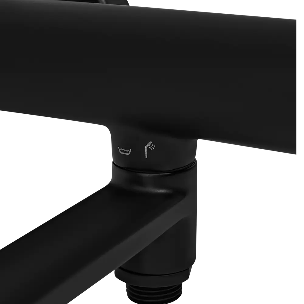 Смеситель для ванны KONSENSA Теано однорычажный цвет черный матовый STLM-2203947 - Вид №5