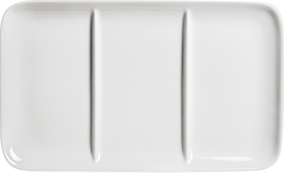 89708 Dibbern Блюдо для закусок трехсекционное Dibbern "Белый декор" 25см Фарфор костяной 