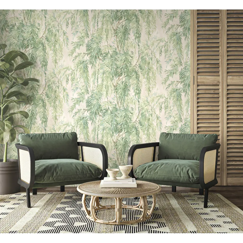 Обои флизелиновые Ovk Design Ивушка 2 светло-зеленые 1.06 м 11436-05 89457292 STLM-2049221 - Вид №5