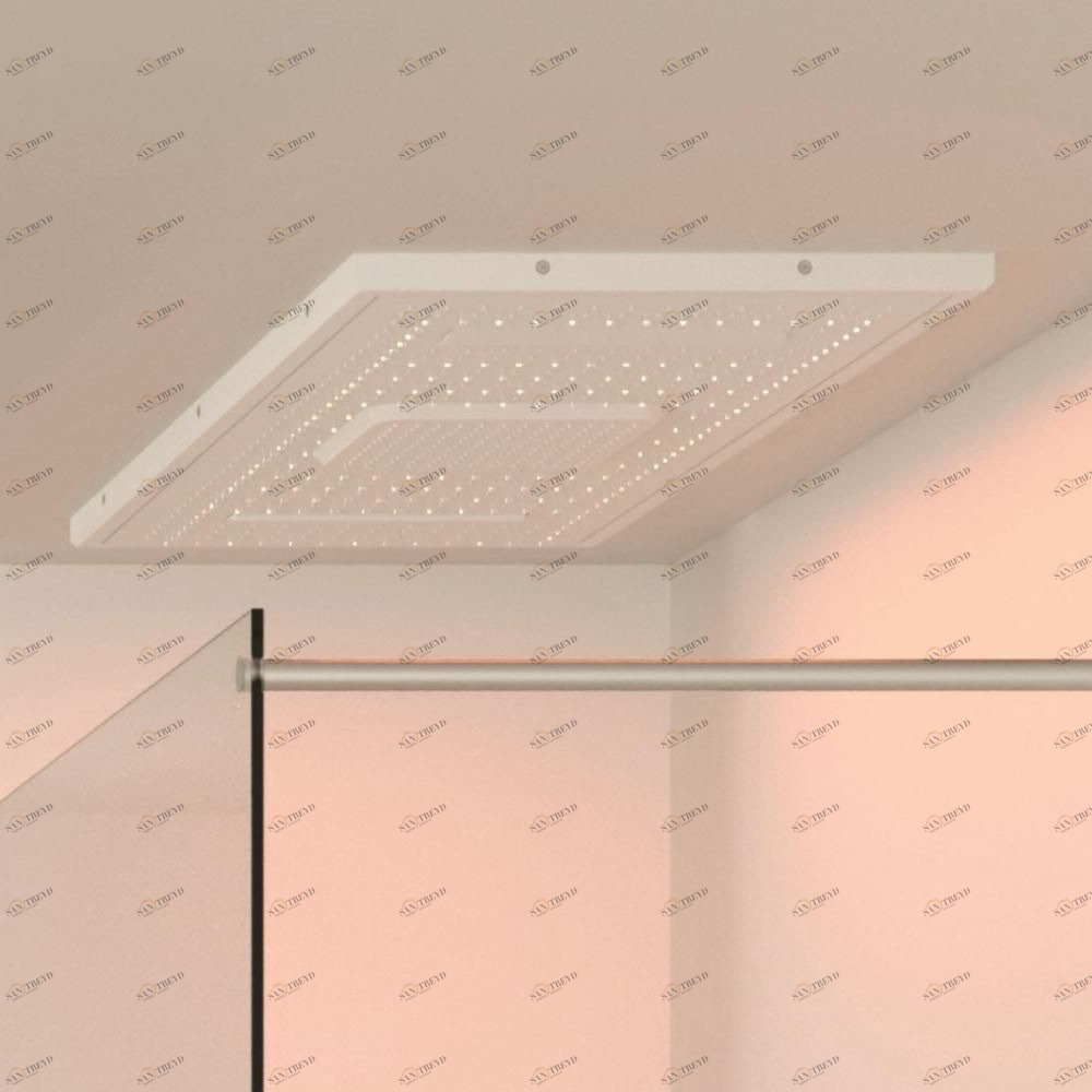 Moma Design Душевая лейка 600х400 с доп.опциями Acqua Square Shower белая Shower Wall SQSH0440OPTIONALSACQUA