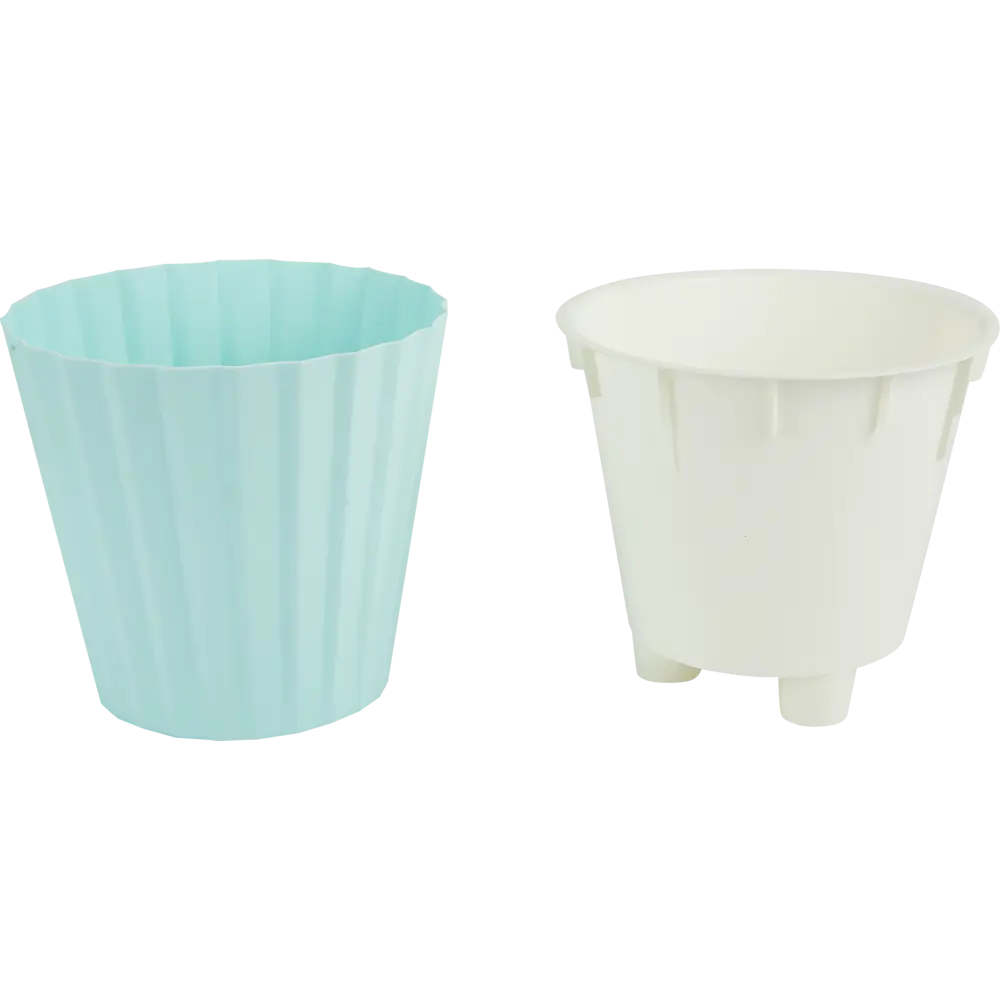 Горшок цветочный ø16 h14.6 см v2 л полипропилен голубой INGREEN Sand STLM-2024252 - Вид №1