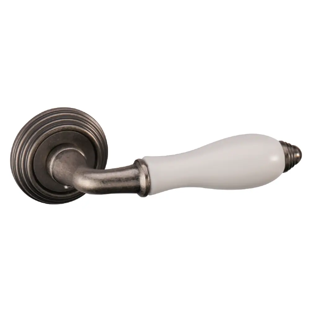 Ручки дверные на розетке EDS-V214 ЦАМ никелированное покрытие цвет серебро EDSON STLM-2187628 - Вид №1