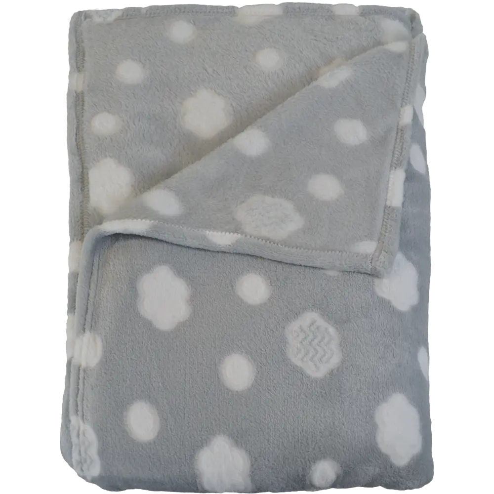 Плед «Облака» 140x200 см фланель цвет серый Santreyd STLM-2050485 - Вид №2