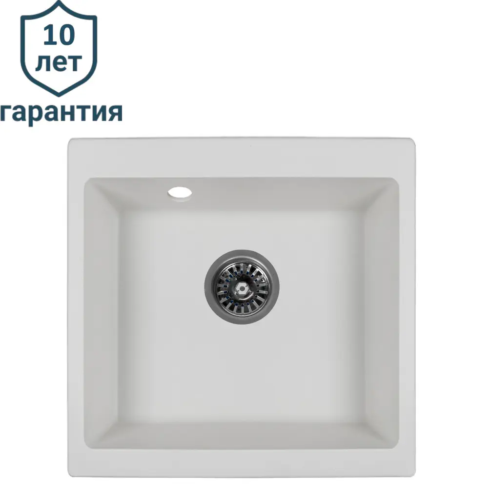 Кухонная мойка DELINIA кварцевая врезная 43×48 см цвет Жасмин 87795681 STLM-0075722 - Вид №1