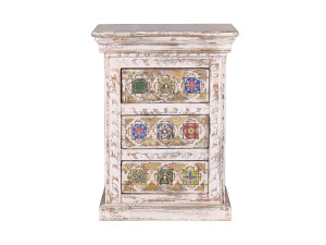 Прямоугольная тумбочка из манго с ящиками