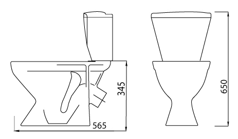 1015324 Компакт унитаз с бачком Белый Лобненский Стройфарфор  Россия  - Вид №1