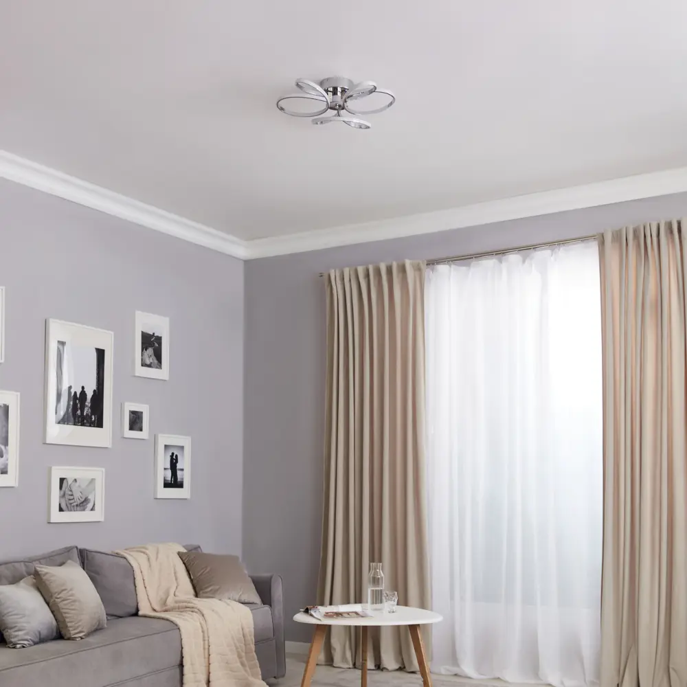 Люстра потолочная светодиодная Escada 10223/5LED 94W с пультом управления, 28 м², регулируемый белый свет, цвет белый STLM-2039655 - Вид №11