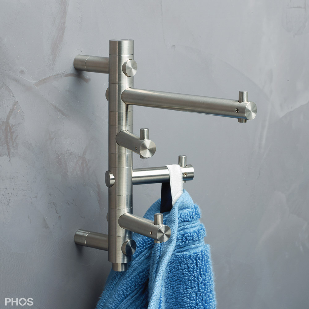 GH4-2 Настенный крючок с 4 вращающимися крючками, 1 длинный крючок PHOS 