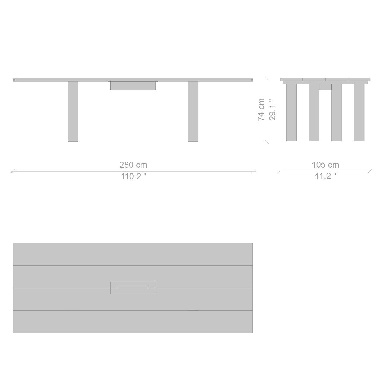 Rectangular solid wood dining table CASSINA LA BASILICA ARCH-00049058 - Вид №8