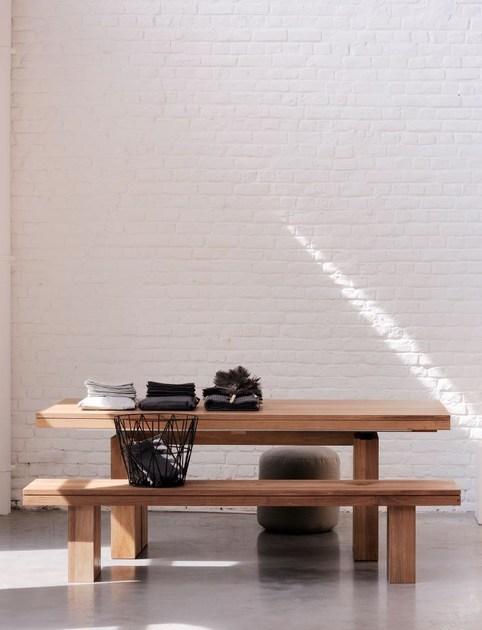 Ethnicraft Раздвижной прямоугольный стол из тика Teak double 12066 - Вид №1