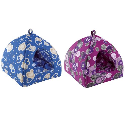 Т00001484 Домик-юрта для кошек TIPI Medium мягкий 42х42х36см FERPLAST 