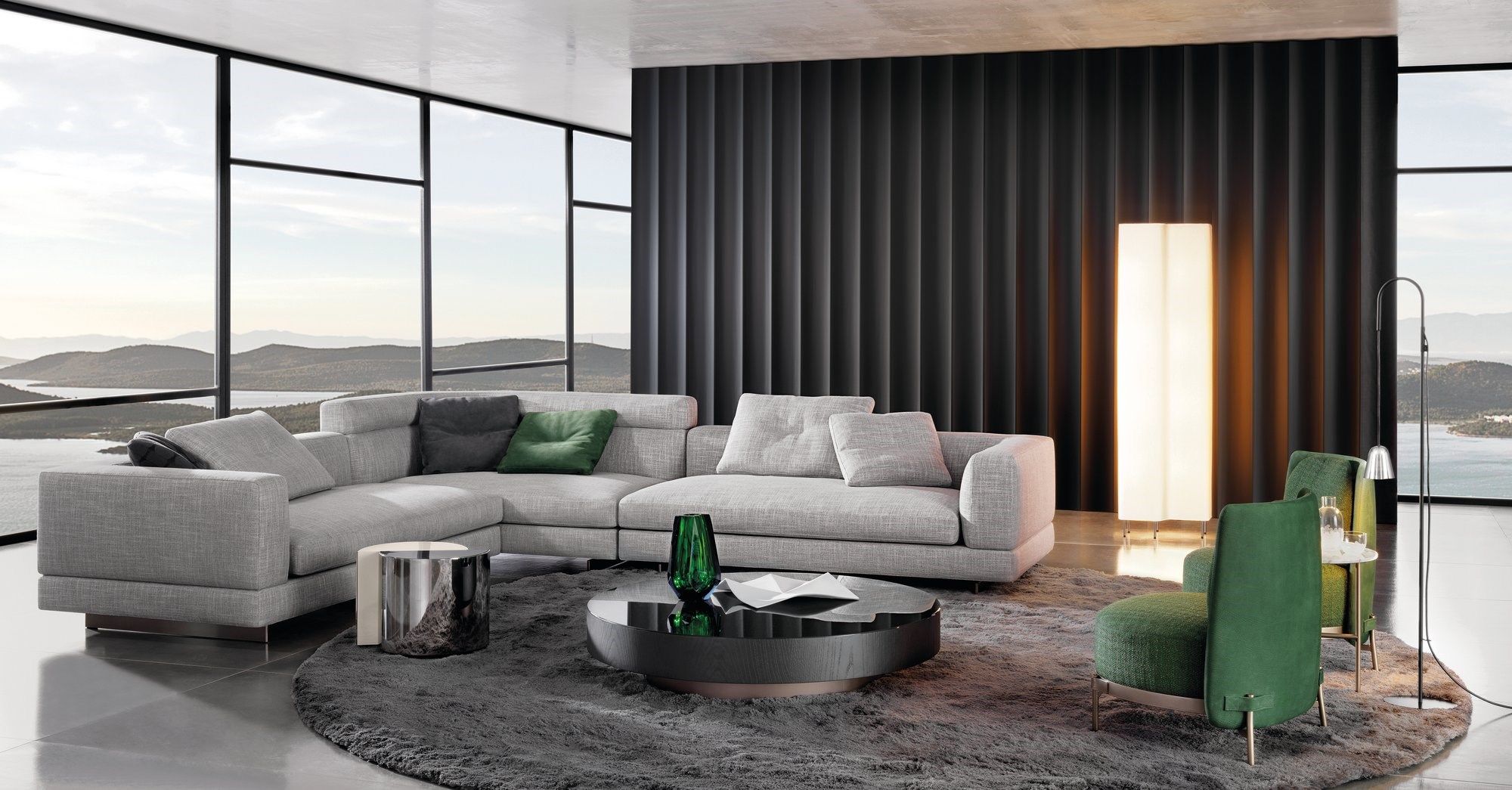 Модульный угловой диван из ткани Minotti ALEXANDER ARCH-00105167 - Вид №5