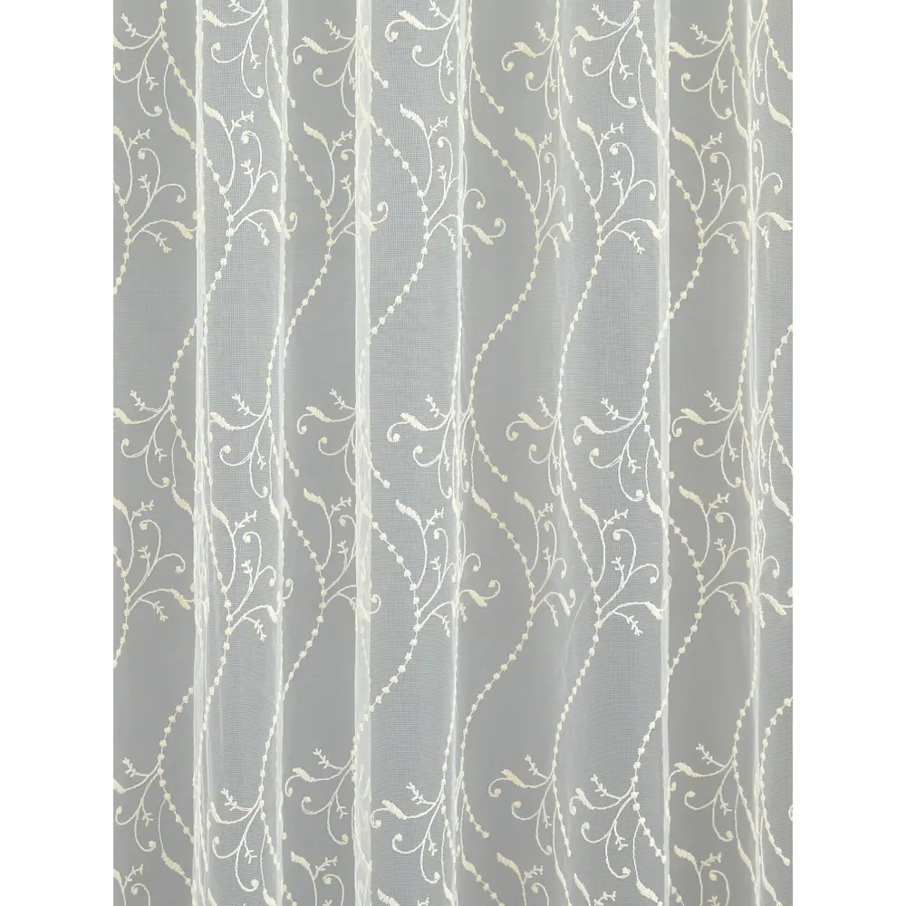 Тюль с вышивкой на сетке 1 п/м 280 см цвет белый GARDEN STLM-2180921 - Вид №1