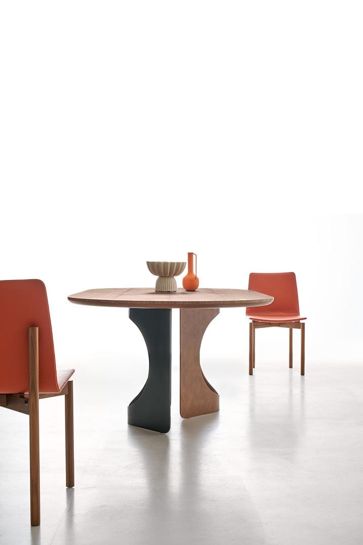 Стол с столешницей из ореха Canaletto Havana и окрашенной железной основой Modesign HOLE ARCH-00125849 - Вид №3