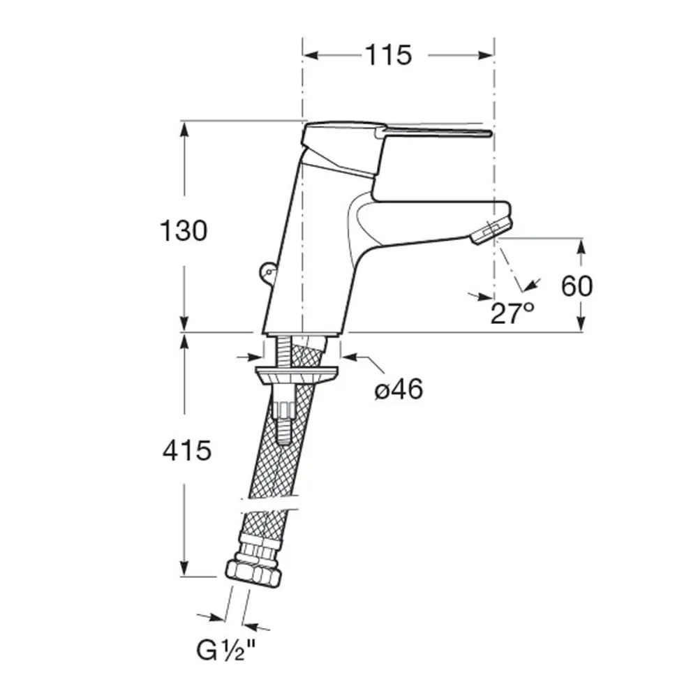 Смеситель для раковины Roca Mitos однорычажный STLM-2045720 - Вид №6