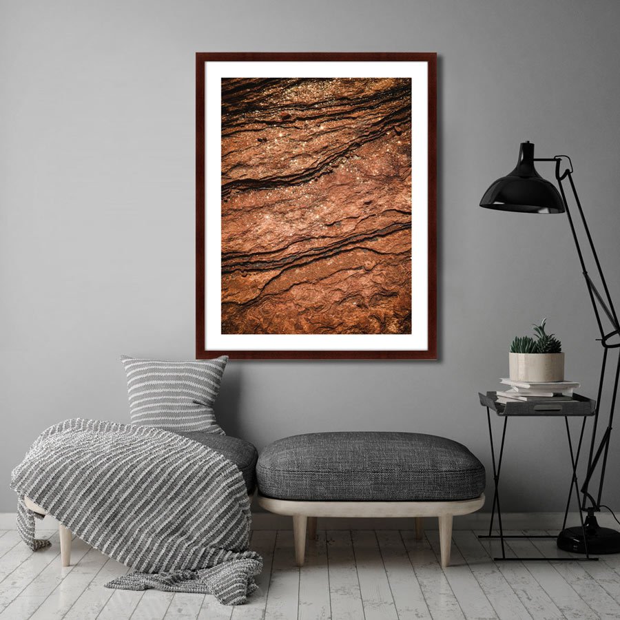 Арт-фотография в деревянной раме 78,5х100 см Rocky glow, Page, Arizona, United-States КАРТИНЫ В КВАРТИРУ  264803 Белый;коричневый;разноцветный  - Вид №2