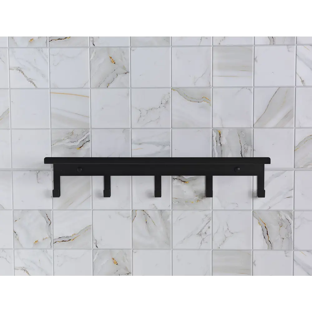 Полка настенная Manzzaro 50x12 см со скрытым креплением сталь цвет черный 88893754 STLM-2041754  - Вид №2