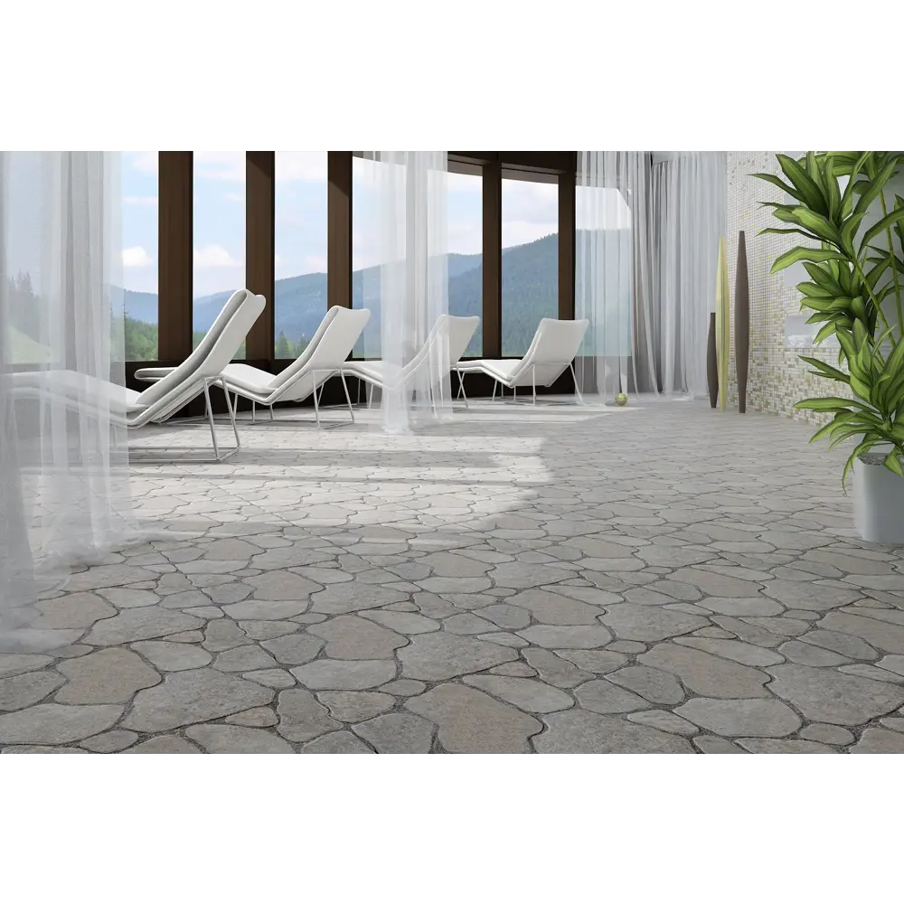 Керамогранит Patio 45x45 см 1.62 м² сатинированный цвет серый Santreyd STLM-2173381 - Вид №3