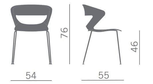 Штабелируемый стул с мягким сиденьем Kastel Kicca ARCH-00004527 - Вид №2