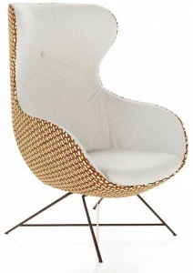 Liu Jo Living Collection Кресло с подголовником с тканевой обивкой и подлокотниками Urban fan Stb