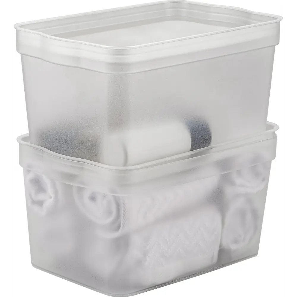 Ящик для хранения Trendy 21.1x14.1x11 см 2.3 л полипропилен белый Santreyd STLM-2075144 - Вид №4