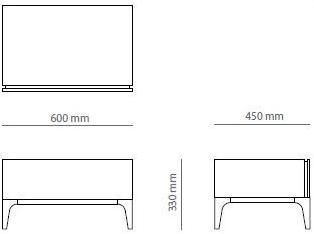PRADDY Прикроватная тумбочка из лакированной древесины с ящиками Moonlight Ml053|ml035 Ml053~ml035 - Вид №5