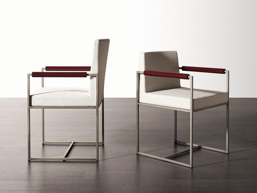 Meridiani Стул с обивкой и подлокотниками Rider sun-id-1352893 - Вид №1