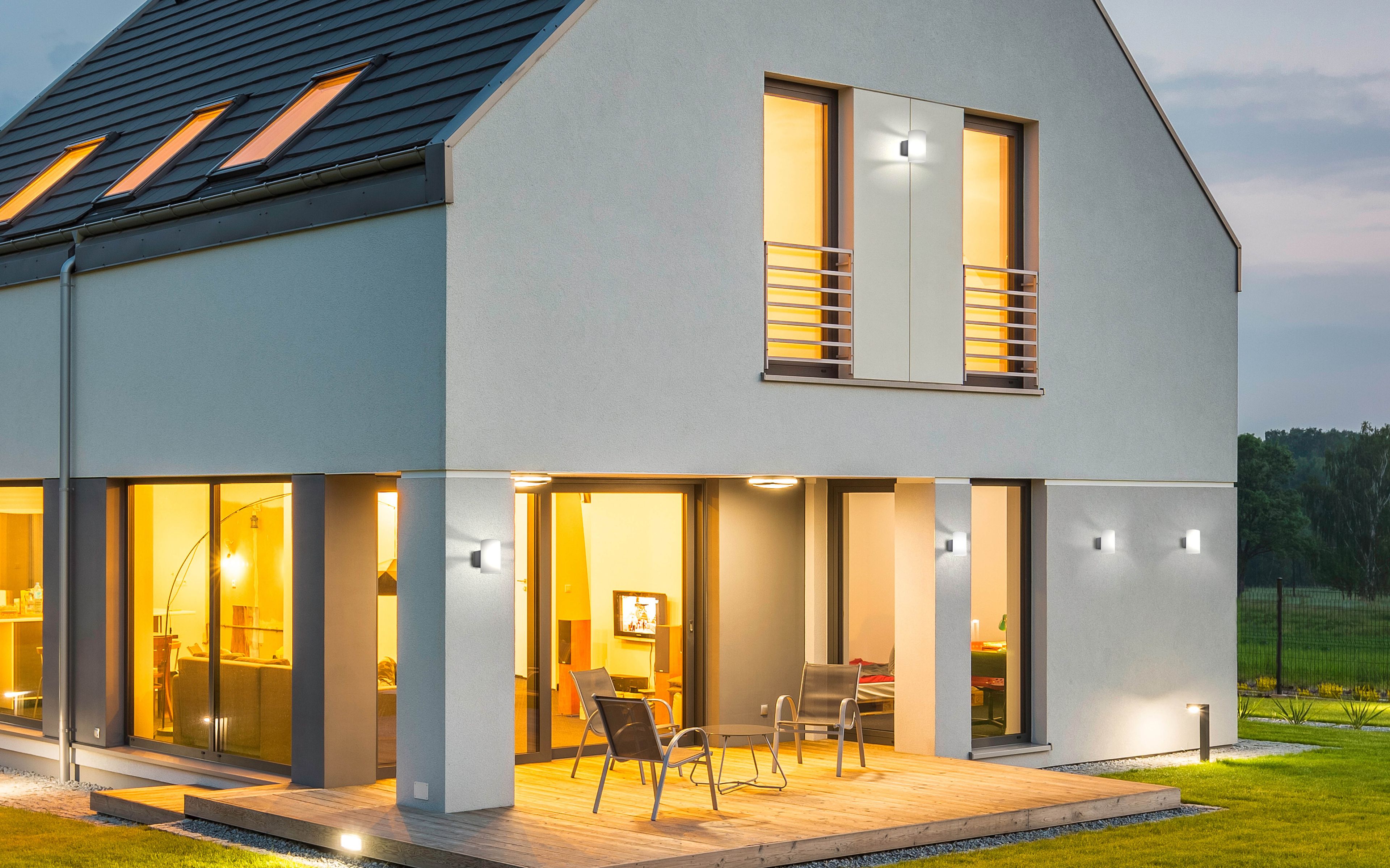 Светодиодный настенный светильник с диффузором из поликарбоната Zafferano Белый ARCH-00148910 - Вид №1