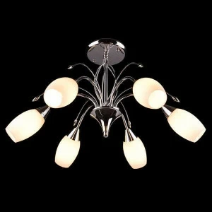 Потолочная люстра Eurosvet 22080/6 хром EUROSVET ДИЗАЙНЕРСКИЕ 182469 Белый