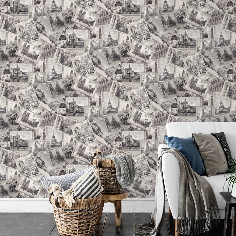 Обои флизелиновые Аспект ру Город серые 1.06 м 70094-48 STLM-2174916 - Вид №2