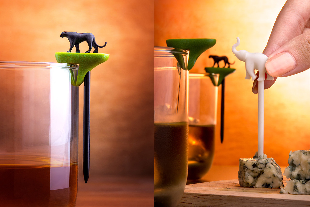 QL10170-MX Набор шпажек-маркеров для бокалов hot animal Qualy  - Вид №2