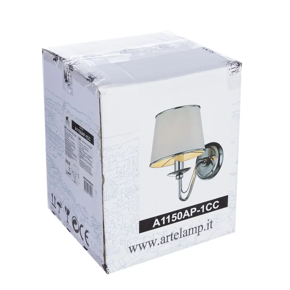 Бра Dolores 1xE14x60 Вт, металл/ткань, цвет хром/белый Arte Lamp STLM-2049611 - Вид №7