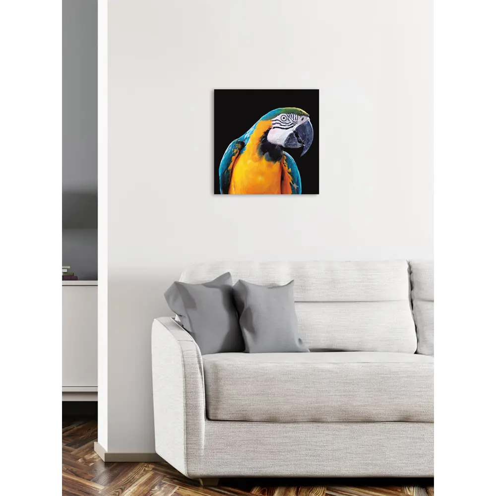 Картина на стекле "Попугай мако" 30x30 см 82882470 STLM-2098847 Santreyd  - Вид №3