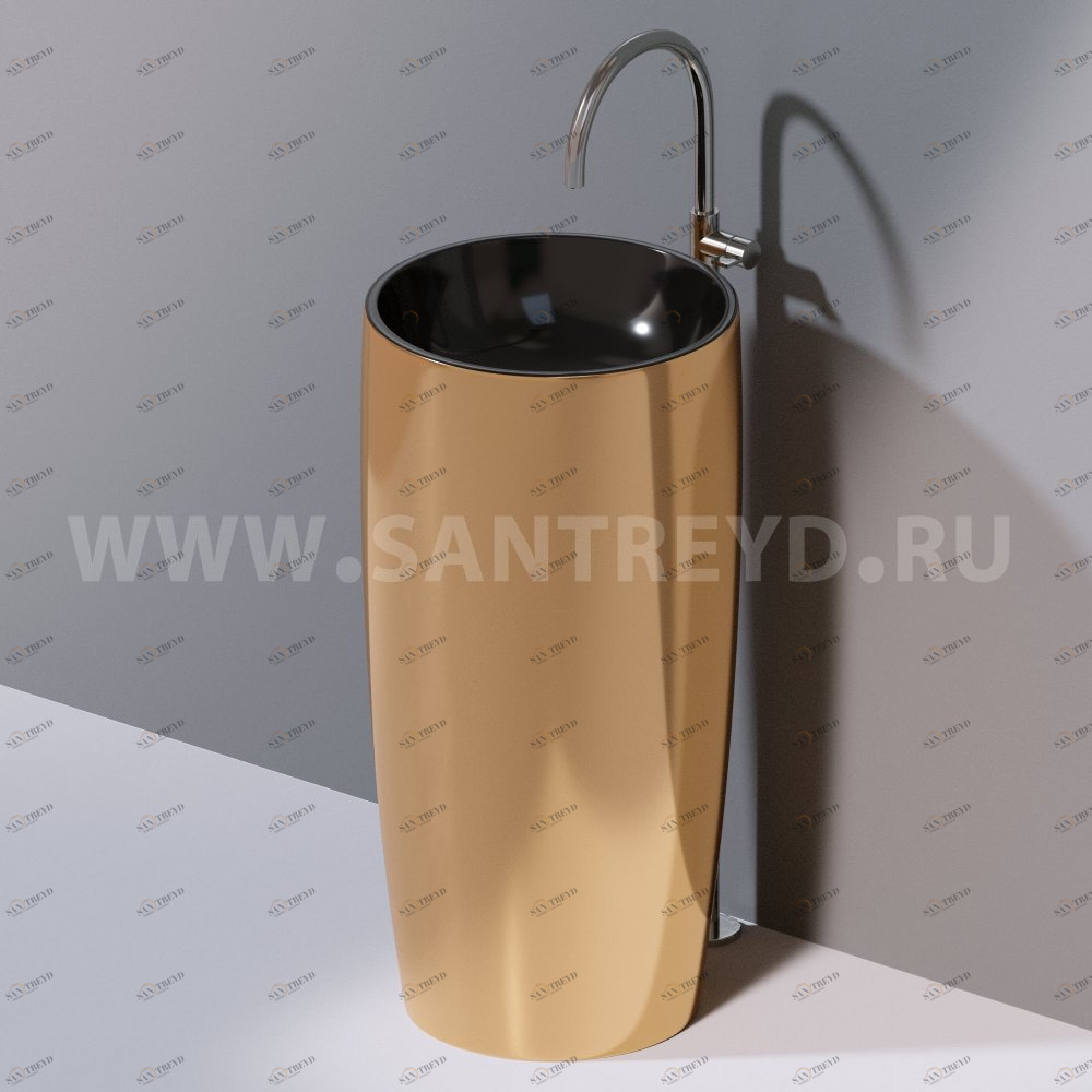 L103T0R0VT.252 Напольная раковина стоящая круглая A. e T. Italia PILLAR AeT ITALIA