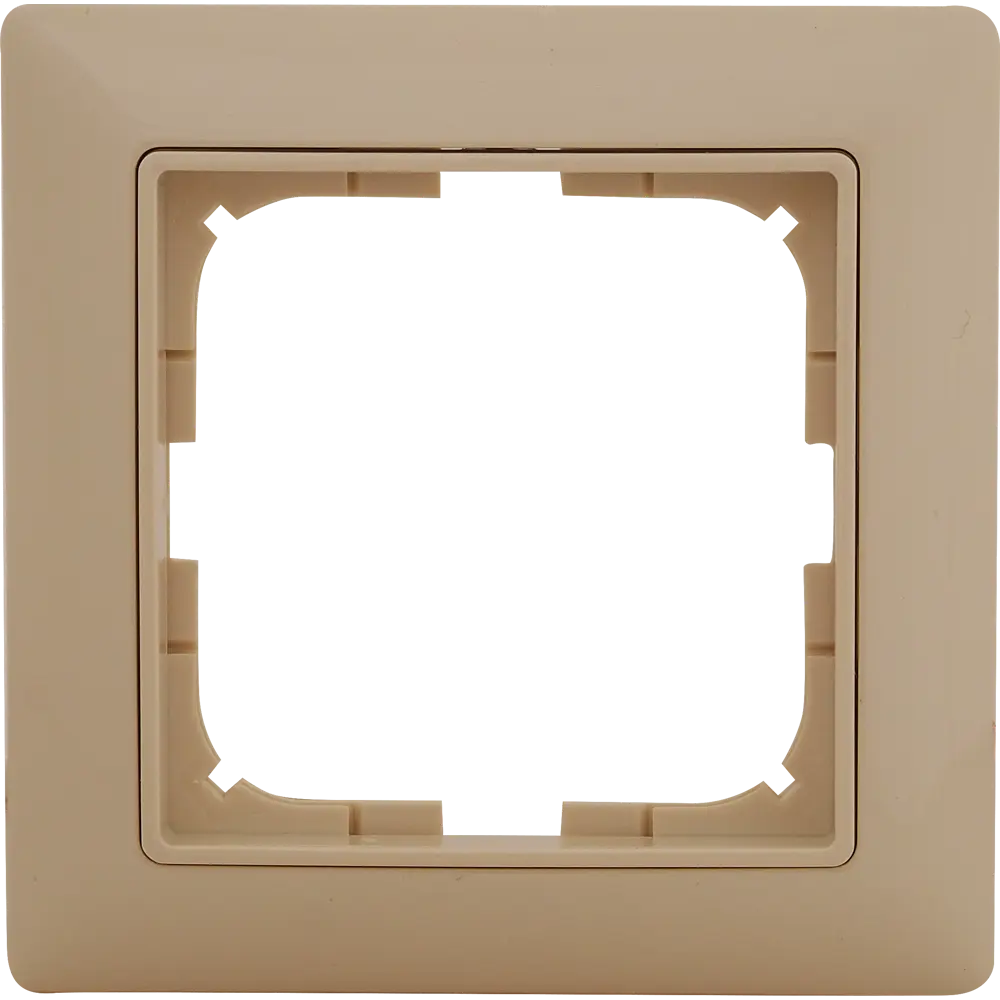 Рамка для розеток и выключателей ABB Basic55 1 пост, цвет бежевый Basic 55 STLM-2010432