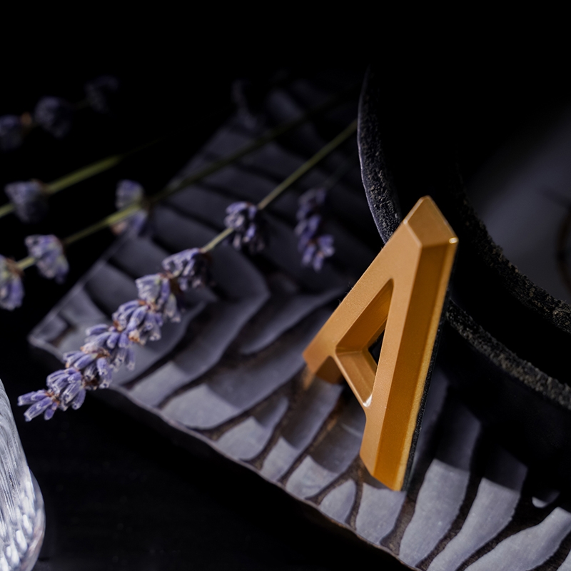 Дверная буква  «А», 37х5х60 мм, золото LJPS0097 Public Steel Россия  - Вид №3