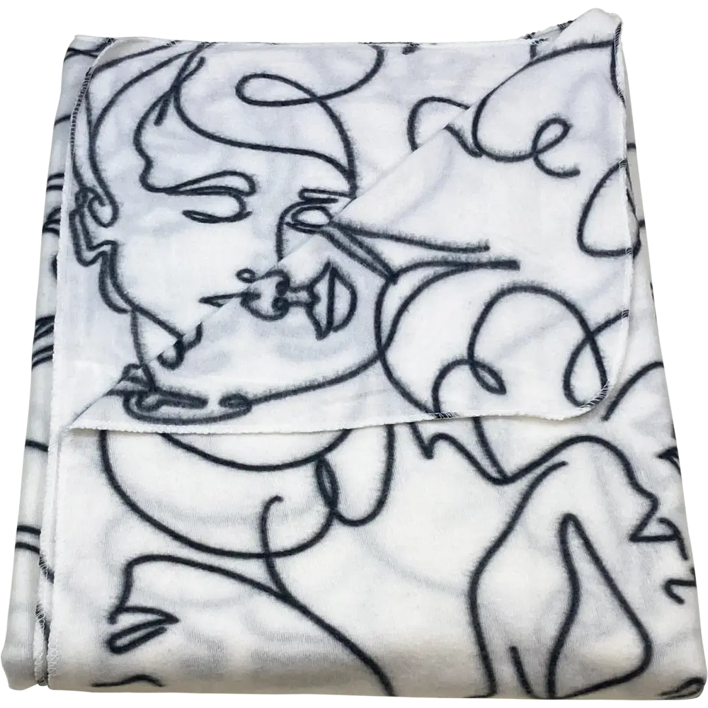 Плед "Persone" 130x170 см флис цвет белый Ardenza STLM-2128989 - Вид №2