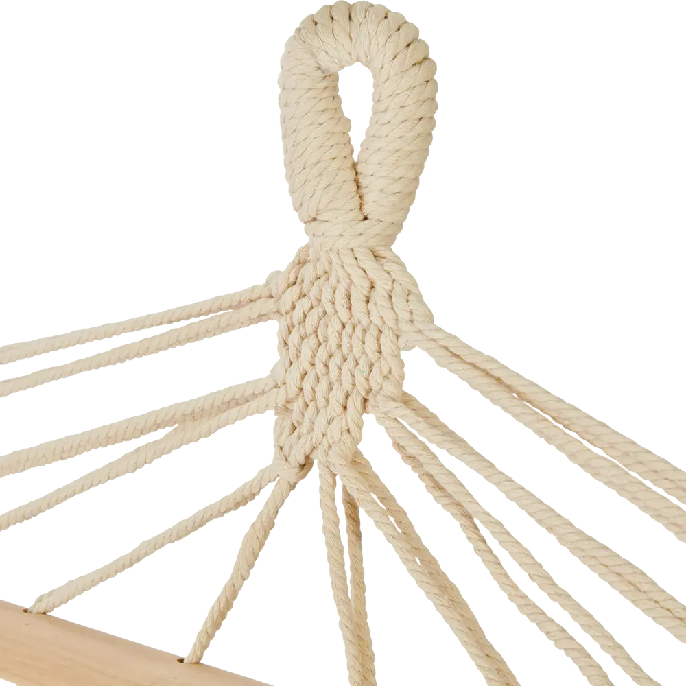 Гамак садовый 100x200 см, поликоттон/дерево, цвет бежевый Santreyd STLM-2117001 - Вид №2