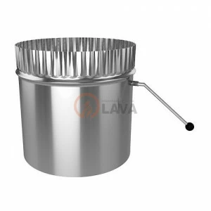 Шибер поворотный LAVA 120, нерж. 304 (0,8)