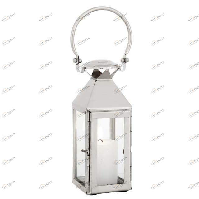 Подсвечник-фонарь серебристый с ручкой Vanini XS от Eichholtz EICHHOLTZ EICHHOLTZ 060256 Прозрачный;серебро 