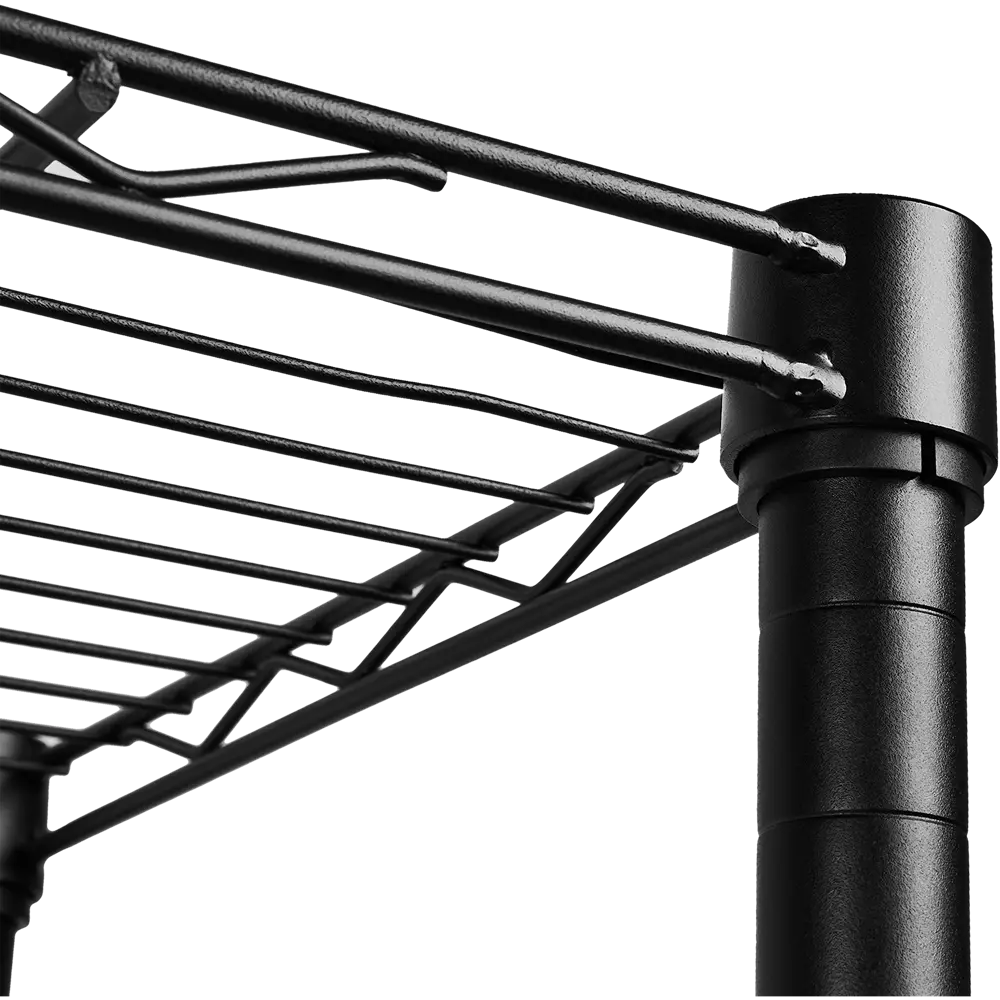 Стеллаж сетчатый Konsensa 90x35x180 см цвет черный STLM-2166382 - Вид №3